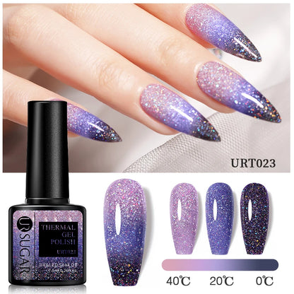 UR SUGAR-esmalte de uñas en Gel que cambia de Color, 3 capas, térmico, semipermanente, UV, LED, para manicura artística, 7,5 ml