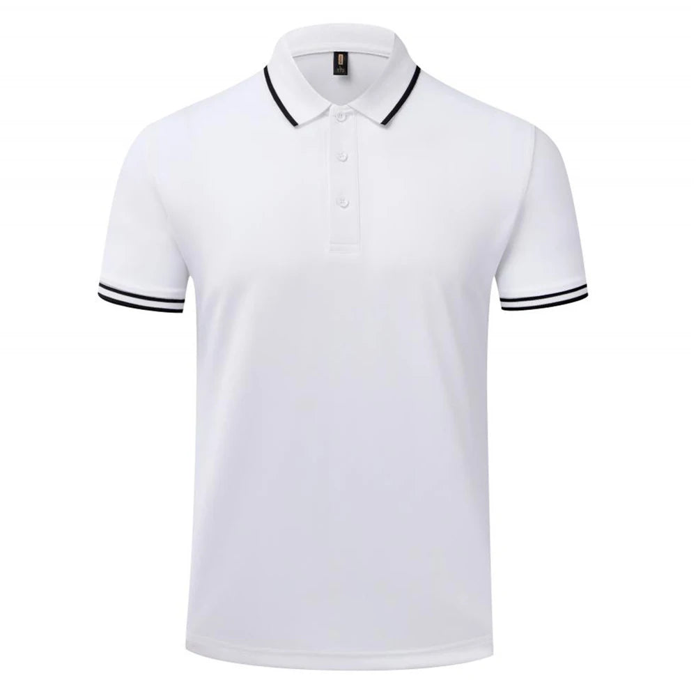 Polo informal a rayas para Hombre, Camiseta De alta calidad con cuello De manga corta, moda De verano, venta al por mayor