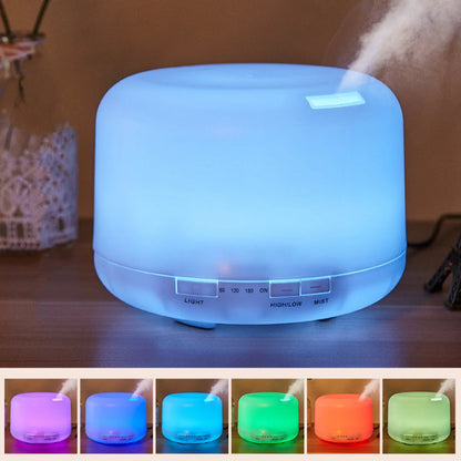 Humidificador de aire de 500 ml, difusor de aceites esenciales, difusor de aroma con luces nocturnas de colores, humidificador USB, humidificador de tamaño pequeño