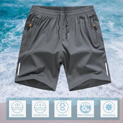 Pantalones cortos transpirables y cómodos para hombre, ropa deportiva de seda de 5 pulgadas, holgada, ligera, para gimnasio, baloncesto, dormir en la playa