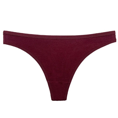 5 piezas/juego de bragas de algodón, tanga, bragas para mujer, ropa interior sexy, lencería femenina, tanga para mujer, bragas íntimas de color sólido