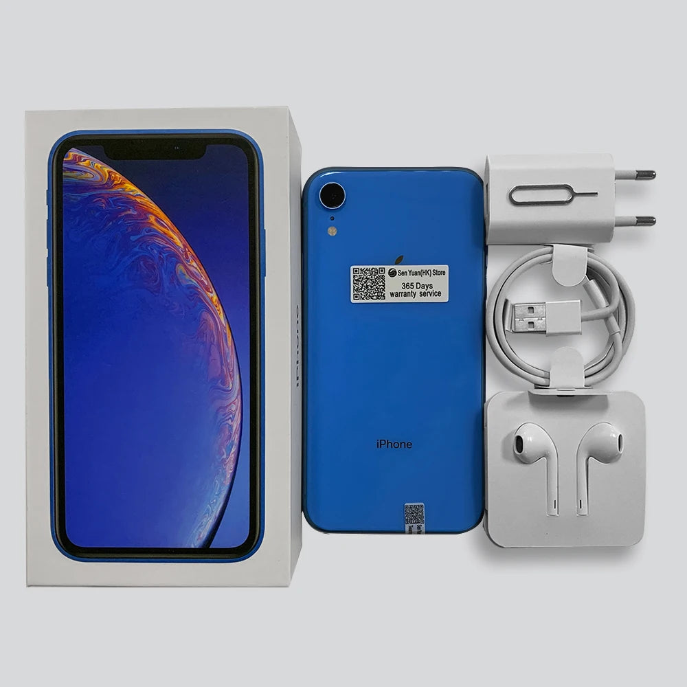 Teléfono móvil Apple iPhone XR Usado 4G LTE Desbloqueado Pantalla de 6.1" 3GB RAM 64GB / 128GB / 256GB ROM Cámara de 12MP IOS Teléfono móvil iphone XR