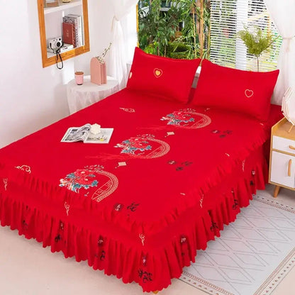 Sábanas de cama para dormitorio, colcha de colchón cómoda y agradable a la piel, moderna, protectora, lavada, de lujo, resistente a la decoloración( al mohadas no incluidas)