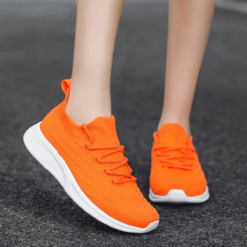 Zapatillas de correr profesionales para hombre y mujer, calzado deportivo ligero y transpirable, color naranja, de alta calidad, para exteriores, 2024