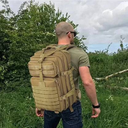 Mochila táctica de gran capacidad para hombre, morral táctico de camuflaje para viajes y senderismo al aire libre