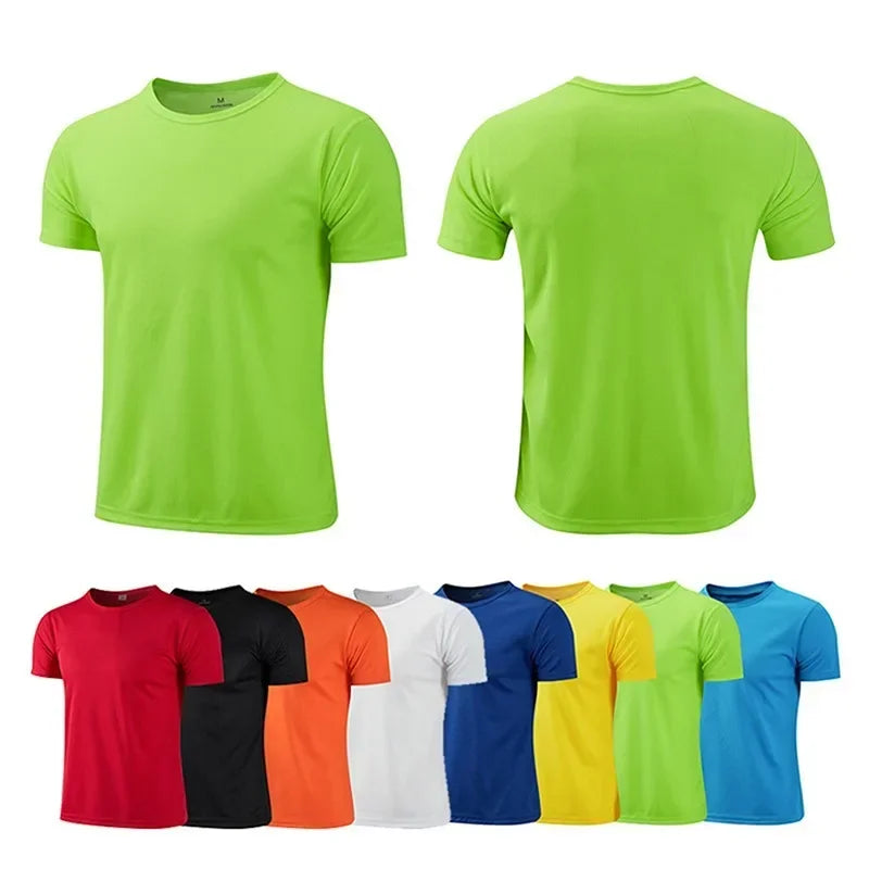 Camiseta deportiva de cuello redondo de secado rápido, camiseta de fitness para gimnasio, camiseta de entrenamiento para correr, ropa deportiva transpirable para hombre Traje de mujer Letonia