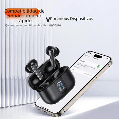 Auriculares inalámbricos QERE E50, TWS Bluetooth 5.3, micrófono HD, auriculares HIFI, controlador de 13 mm, baja latencia de 60 ms, 4 micrófonos, llamada ENC, nuevo