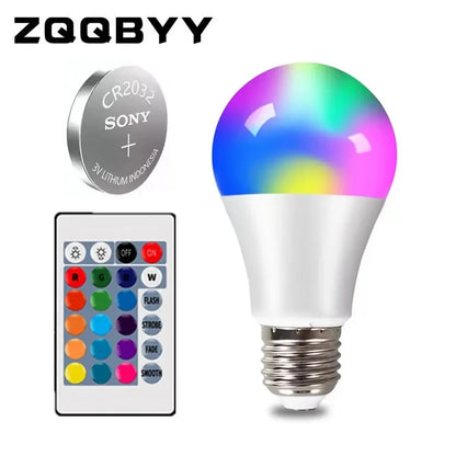 Luz Led RGB E27, lámpara de Control inteligente regulable, 5W, 10W, 15W, lámpara Led RGBW, bombilla cambiante de colores, lámpara Led RGBW, decoración blanca para el hogar