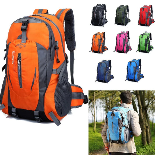 Mochila de senderismo para hombre y mujer, 40 litros, impermeable, para deportes al aire libre, montañismo, escalada, mochila grande para viajes, acampada y trekking