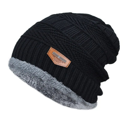 Gorro de invierno para hombre, gorro de punto para hombre