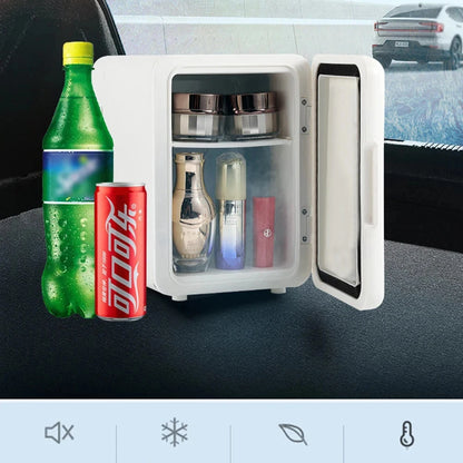 Mini refrigerador eléctrico portátil de 4 l, 12 V, 110 V, 220 V, para acampar, para turismo, para el coche, para almacenar cosméticos, maquillaje, productos para el cuidado de la piel, refrigerador para habitación