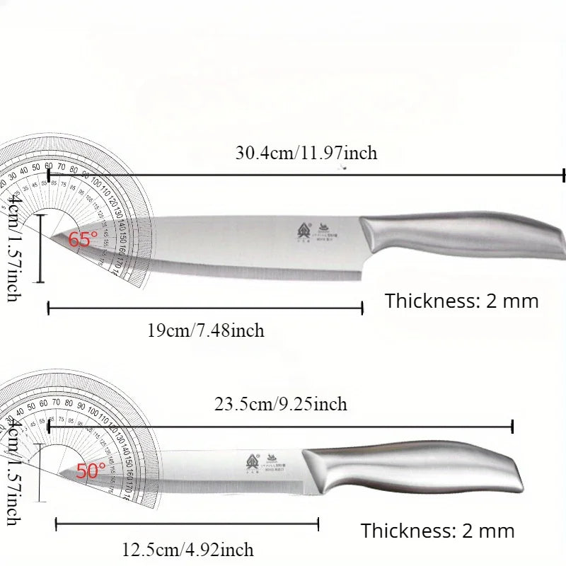 Juego de cuchillos de acero inoxidable de una pieza PLYS Cuchillo de cocina multiusos Cuchillo multiusos Cuchillo para melón y fruta