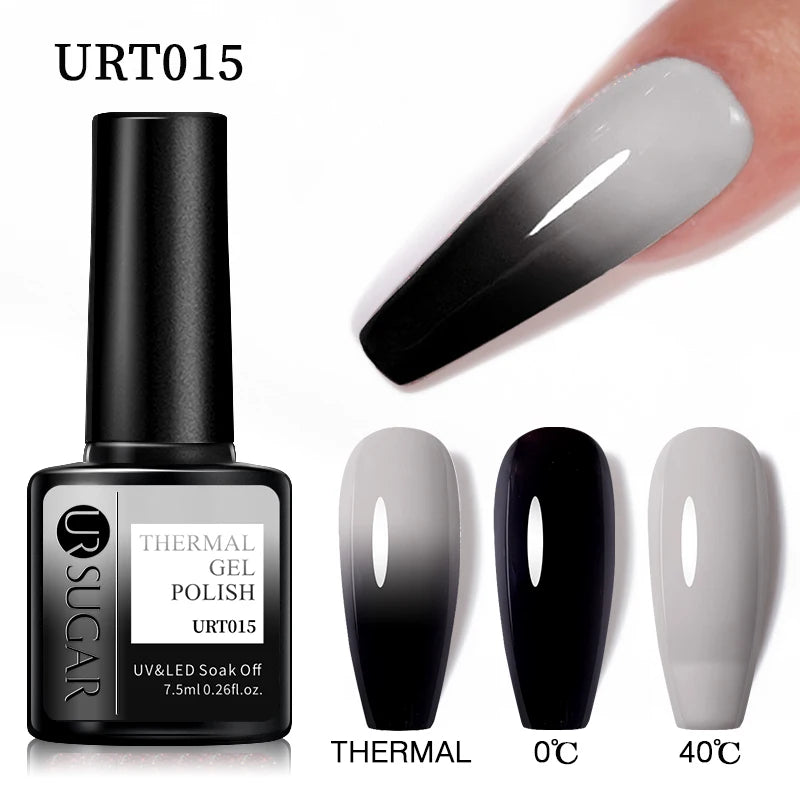 UR SUGAR-esmalte de uñas en Gel que cambia de Color, 3 capas, térmico, semipermanente, UV, LED, para manicura artística, 7,5 ml