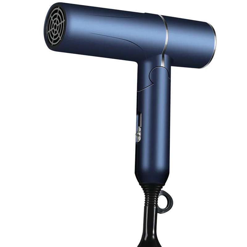 Nuevo secador de pelo plegable de alta potencia, secado rápido, luz azul, silencioso, cómodo para viajar, secador de pelo para uso doméstico