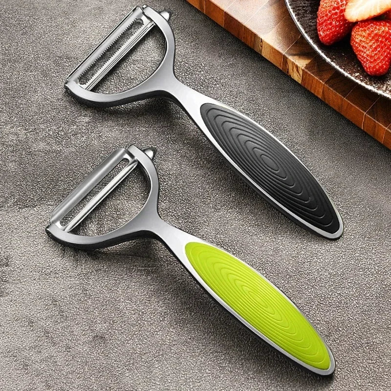 Pelador de patatas y verduras de acero inoxidable 304, pelador de frutas giratorio en forma de Y, herramienta para pelar accesorios de cocina