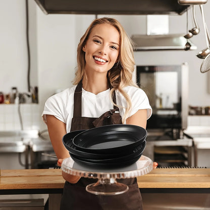 Juego de 6 platos de comida, juego de pajitas, platos de cocina, platos no frágiles, accesorios de cocina, vajilla