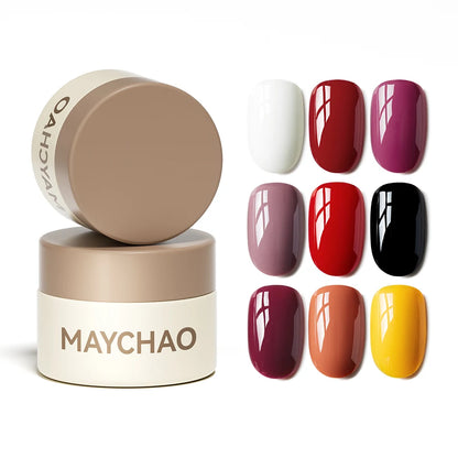 MAYCHAO-esmalte de uñas en Gel, esmalte de uñas en 48 colores, 5ml, portátil, constructor de arte francés, Color Natural transparente, UV LED