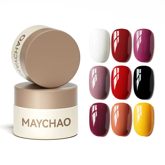 MAYCHAO-esmalte de uñas en Gel, esmalte de uñas en 48 colores, 5ml, portátil, constructor de arte francés, Color Natural transparente, UV LED