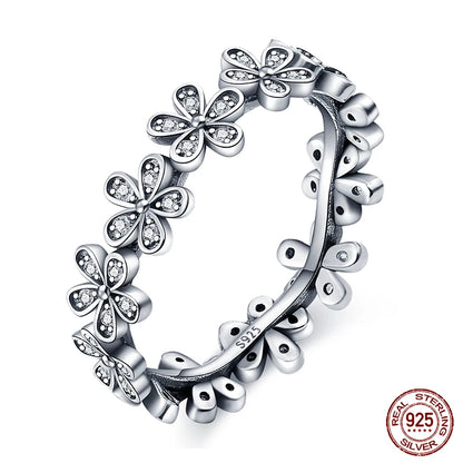 Nuevos anillos para mujer, 100 % plata de ley 925, con forma de estrella y luna, anillos de circonita de colores, joyería fina para bodas, compromisos y cumpleaños