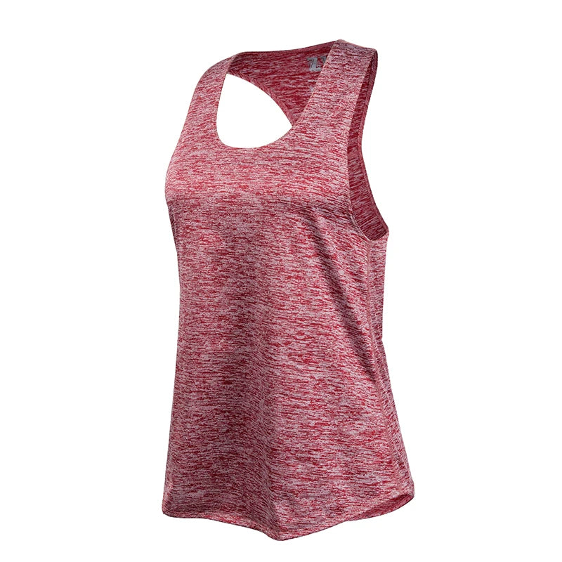 Camiseta de yoga sin mangas para mujer, de secado rápido, transpirable, para correr, deportes, sin mangas, para fitness, gimnasio, entrenamiento, camiseta de yoga