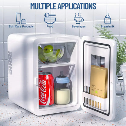 Mini refrigerador portátil de 4 l para bebidas, pequeño, con función de refrigeración y calefacción, para el hogar, la oficina, el coche y el camping, Vevor