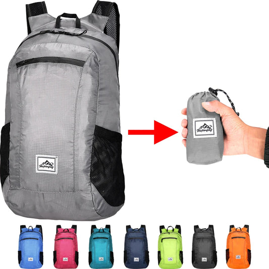 Mochila plegable portátil de 18 l, bolsa ultraligera para montañismo, escalada, ciclismo, viajes, senderismo