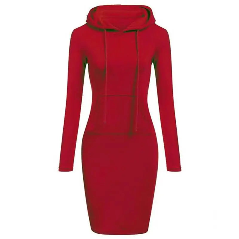 Vestido de mujer Otoño Vestidos con capucha para mujer Sudaderas con capucha para mujer