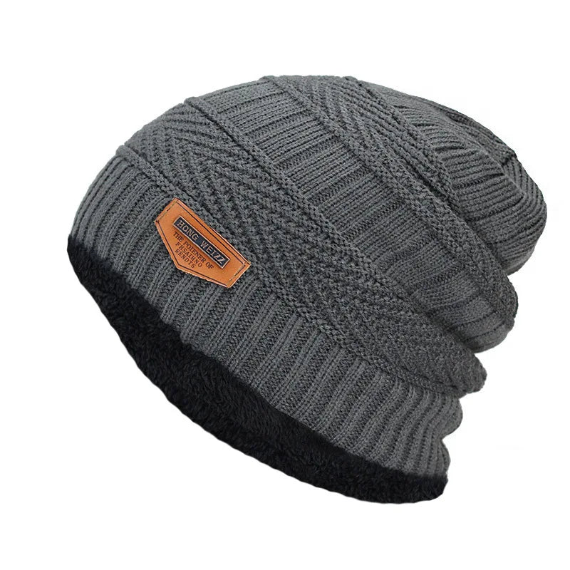 Gorro de invierno para hombre, gorro de punto para hombre