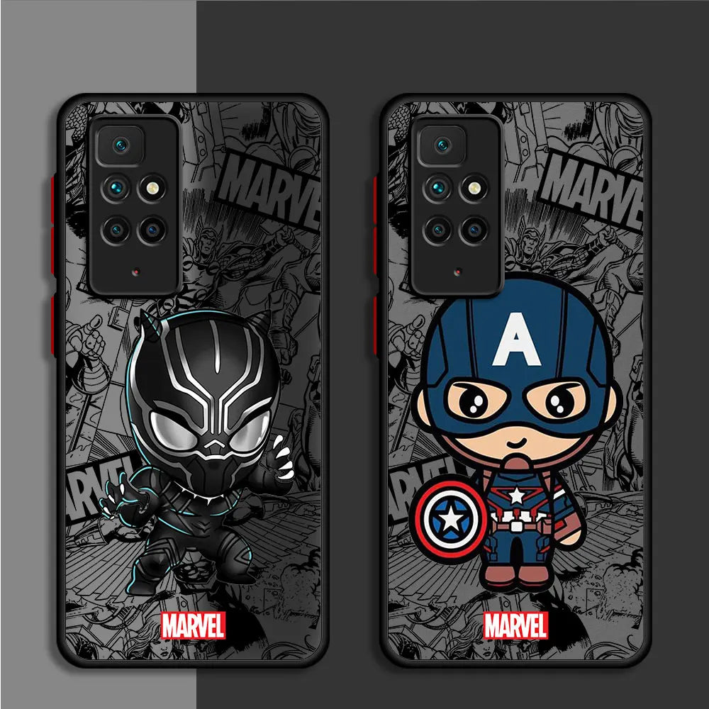 Funda de teléfono de dibujos animados Marvel Groot Spiderman para Xiaomi Redmi 9A 10C K40 Pro A1 9C 9 10 12C A2 9T, funda a prueba de golpes