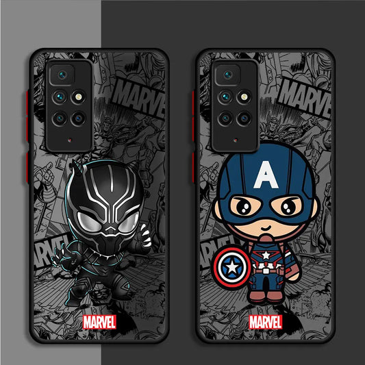 Funda de teléfono de dibujos animados Marvel Groot Spiderman para Xiaomi Redmi 9A 10C K40 Pro A1 9C 9 10 12C A2 9T, funda a prueba de golpes