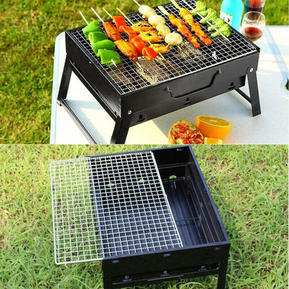 Parrilla portátil N-GREATOYAR, parrilla para barbacoa, barbacoa para acampar, horno para brochetas de picnic, herramienta para barbacoa, herramienta de cocina, 35 x 27 x 20 cm