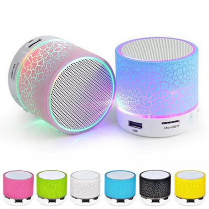 Mini altavoz Bluetooth, altavoz inalámbrico, LED colorido, subwoofer TF, altavoces estéreo para exteriores, columna de sonido de música MP3 para teléfono inteligente